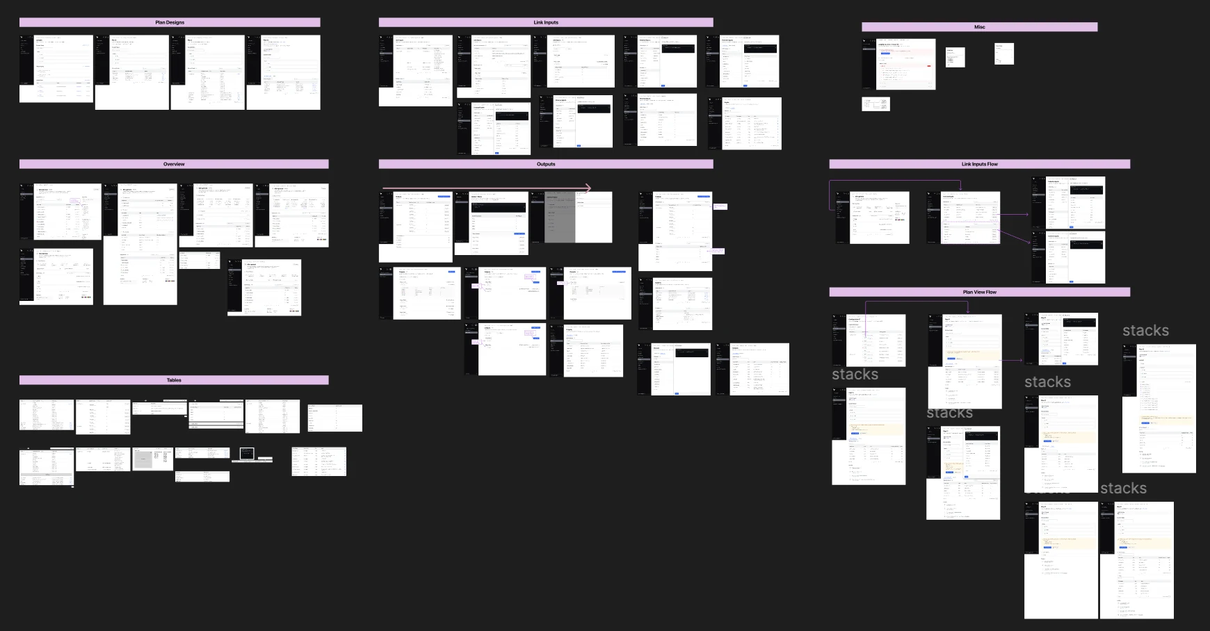 Board of earlier designs that were set aside after the pivot